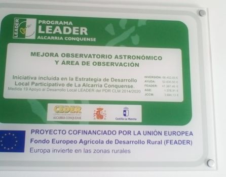 El CEDER Alcarria Conquense ha colaborado en las mejoras del observatorio. El CEDER Alcarria Conquense ha colaborado en las mejoras del observatorio.