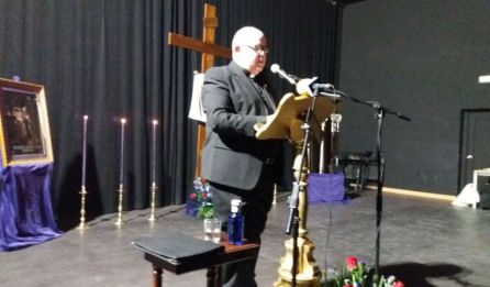 Pablo Luis Armero durante el Pregón de la Semana Santa de Jódar 2.018 Pablo Luis Armero durante el Pregón de la Semana Santa de Jódar 2.018
