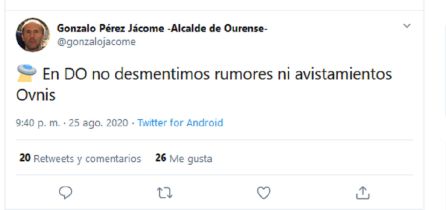 La respuesta del alcalde a través de las redes sociales La respuesta del alcalde a través de las redes sociales