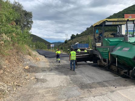 El tramo en la entrada de Molinaseca El tramo en la entrada de Molinaseca