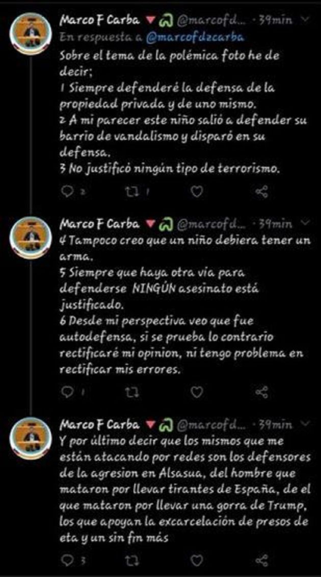 La explicación del joven. La explicación del joven.
