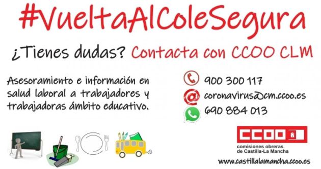 Canales para resolver dudas en materia de salud laboral tras la vuelta al cole Canales para resolver dudas en materia de salud laboral tras la vuelta al cole