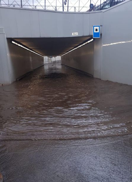 El túnel del Carmen de Puertollano, inundado El túnel del Carmen de Puertollano, inundado