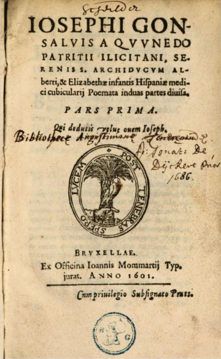 Iosephi Gonsalvis a Quunedo. Poemata in duas partes divisa Iosephi Gonsalvis a Quunedo. Poemata in duas partes divisa