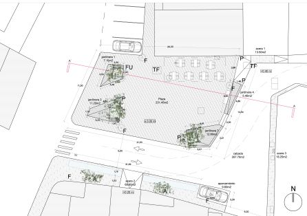 Plano de la obra de reforma de la Plaza de los Fresnos de Trescasas (Segovia) Plano de la obra de reforma de la Plaza de los Fresnos de Trescasas (Segovia)