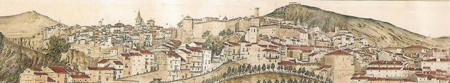 Vista de Cuenca de Llanes y Mesa, de 1773. Vista de Cuenca de Llanes y Mesa, de 1773.