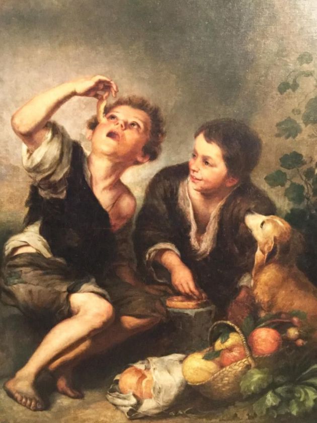 Esta obra de Murillo datada en 1675 muestra unos pasteles de carne tal y como se siguen haciendo en Murcia hoy en día Esta obra de Murillo datada en 1675 muestra unos pasteles de carne tal y como se siguen haciendo en Murcia hoy en día