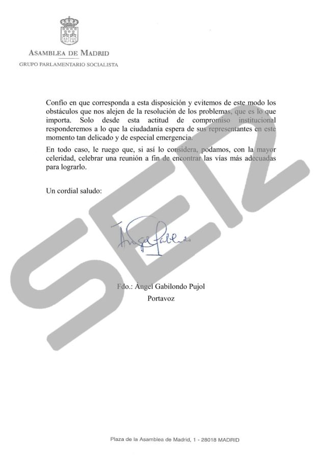 Ángel Gabilondo pide una reunión urgente con Díaz Ayuso para "superar el clima de tensión" Ángel Gabilondo pide una reunión urgente con Díaz Ayuso para "superar el clima de tensión"