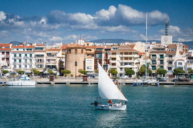El passeig marítim de Cambrils des de la costa. El passeig marítim de Cambrils des de la costa.