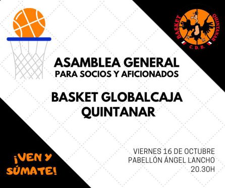 Asamblea General el viernes 16 de octubre Asamblea General el viernes 16 de octubre