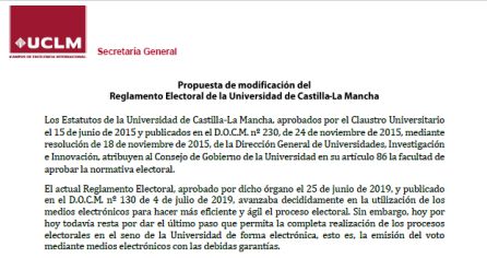Propuesta de modificación Propuesta de modificación