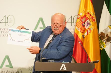 El consejero de Salud, Jesús Aguirre, durante su comparecencia El consejero de Salud, Jesús Aguirre, durante su comparecencia