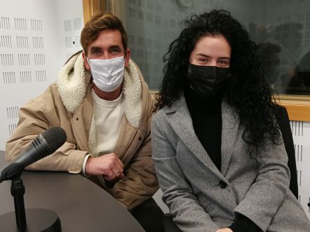 Alberto y Lucía, de La Suite del Lago, en los estudios de SER Madrid Sur Alberto y Lucía, de La Suite del Lago, en los estudios de SER Madrid Sur