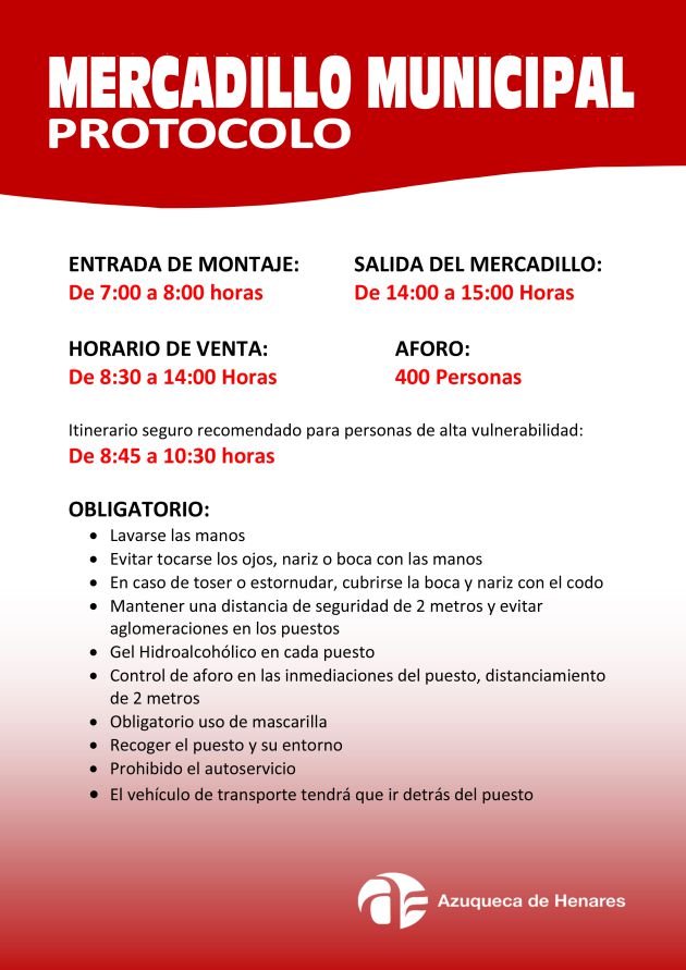 Medidas en el mercadillo de Azuqueca Medidas en el mercadillo de Azuqueca
