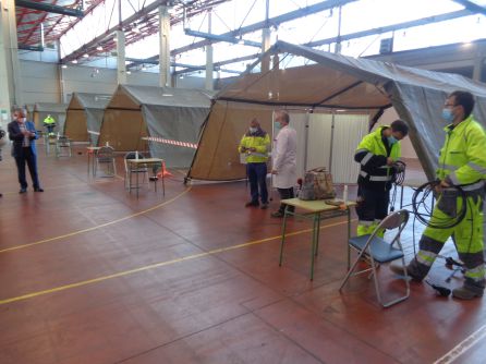 Preparativos en el recinto ferial Preparativos en el recinto ferial