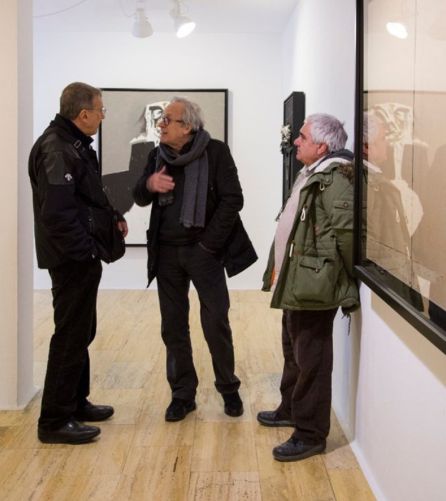 José María Yturralde, Jorge Teixidor y Antonio Garrote en el Museo de Arte Abstracto de Cuenca en enero de 2020. José María Yturralde, Jorge Teixidor y Antonio Garrote en el Museo de Arte Abstracto de Cuenca en enero de 2020.