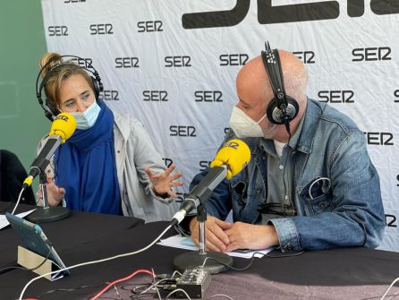 Ana Mansergas con Juan Luis Iborra, director de la Gala Ana Mansergas con Juan Luis Iborra, director de la Gala