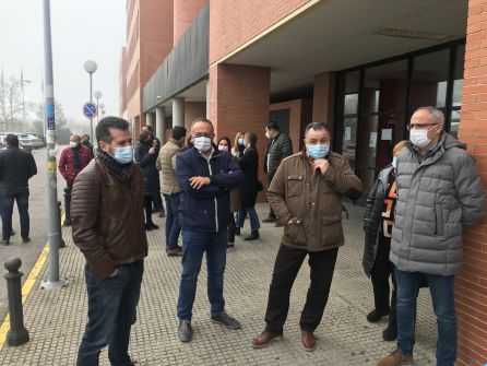 Representantes del PSOE en la protesta Representantes del PSOE en la protesta