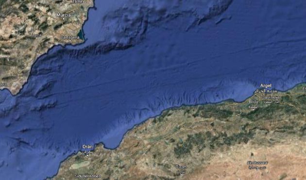 Distancia entre Cartagena y Orán y la costa argelina Distancia entre Cartagena y Orán y la costa argelina
