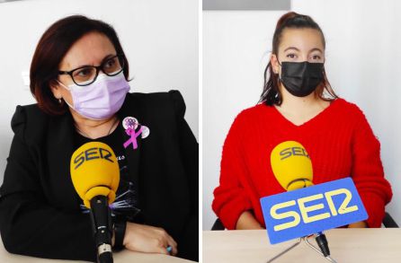 Pilar Fernández, presidenta de la FOML; y Carmen Romera, de Lorca Feminista Pilar Fernández, presidenta de la FOML; y Carmen Romera, de Lorca Feminista
