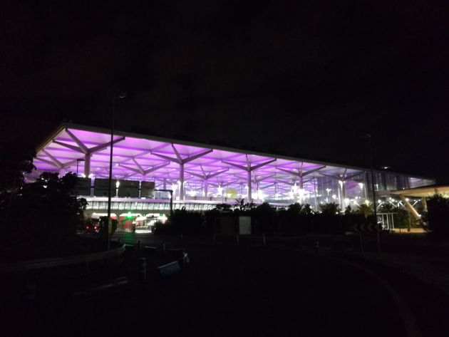 Exterior del aeropuerto de Málaga este miércoles de madrugada Exterior del aeropuerto de Málaga este miércoles de madrugada
