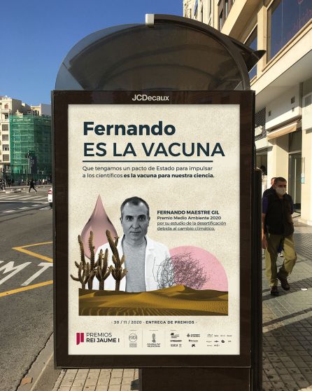 Cartel elaborado por los Premios Jaume I en reconocimiento a Fernando Maestre Cartel elaborado por los Premios Jaume I en reconocimiento a Fernando Maestre