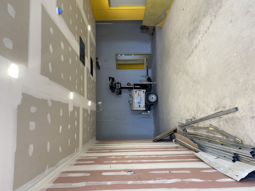 Espacios aún en obras del Hospital Enfermera Isabel Zendal. Espacios aún en obras del Hospital Enfermera Isabel Zendal.