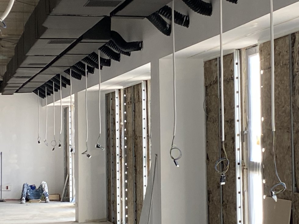 Espacios aún en obras del Hospital Enfermera Isabel Zendal. Espacios aún en obras del Hospital Enfermera Isabel Zendal.