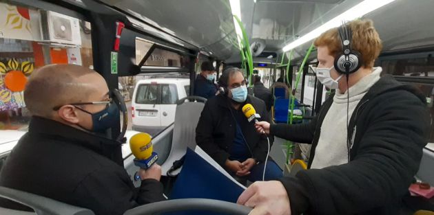 David Serrano concejal de Movilidad y Pedro Alarcón, gerente de Iberconsa, empresa concesionaria del transporte urbano en la capital David Serrano concejal de Movilidad y Pedro Alarcón, gerente de Iberconsa, empresa concesionaria del transporte urbano en la capital
