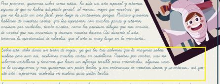 Extracto de la misiva Extracto de la misiva