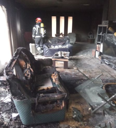 El incendio declarado en una vivienda en Carracedelo El incendio declarado en una vivienda en Carracedelo