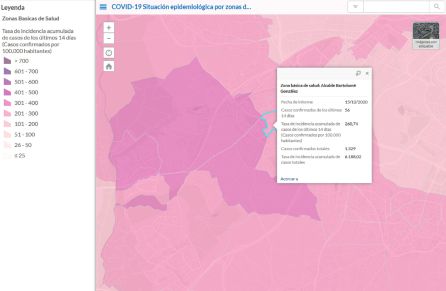 Incidencia acumulada a 14 días en la ZBS de Alcalde Bartolomé González en Móstoles Incidencia acumulada a 14 días en la ZBS de Alcalde Bartolomé González en Móstoles
