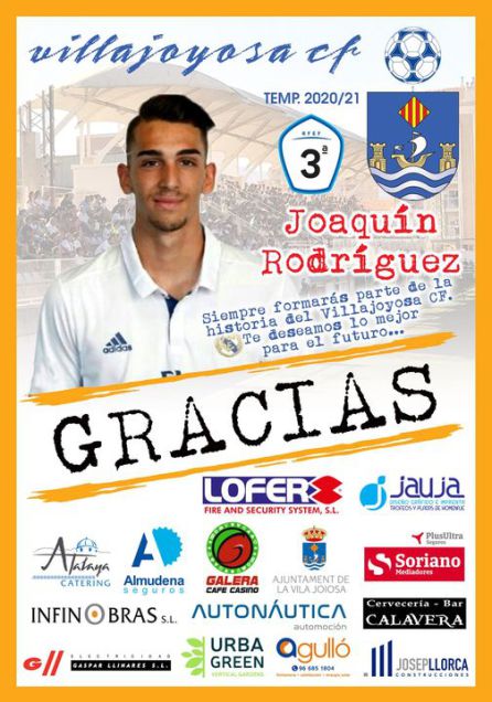 El Villajoyosa ha despedido a Joaquín Rodríguez El Villajoyosa ha despedido a Joaquín Rodríguez