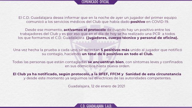 Comunicado oficial Comunicado oficial