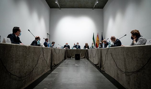 El consejero de Presidencia, Elías Bendodo, presidió el encuentro con los presidentes de los Consejos locales de cofradías El consejero de Presidencia, Elías Bendodo, presidió el encuentro con los presidentes de los Consejos locales de cofradías