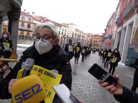 Maiqui Autillo daba lectura al manifiesto de esta jornada de protesta Maiqui Autillo daba lectura al manifiesto de esta jornada de protesta