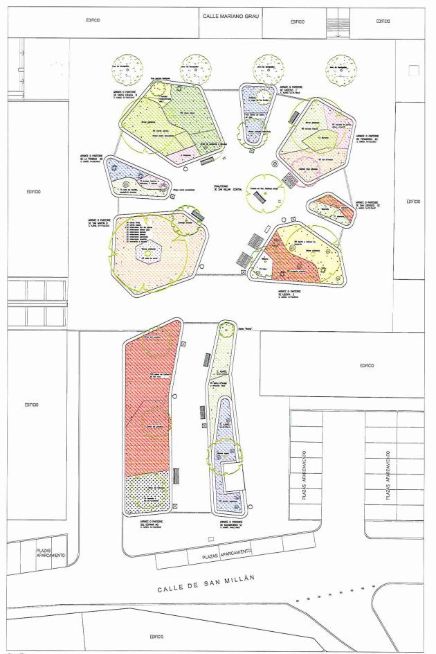 Plano del proyecto de reforma de la Plaza de la Morería en San Millán Plano del proyecto de reforma de la Plaza de la Morería en San Millán