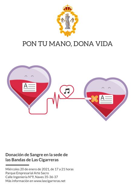Cartel de la donación de sangre que este miércoles se realiza en la sede de Las Cigarreras Cartel de la donación de sangre que este miércoles se realiza en la sede de Las Cigarreras