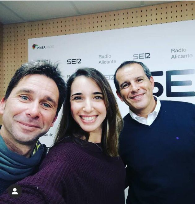 Miguel Angel López, Jéssica Asensio y Carlos Arcaya en el estudio de Radio Alicante SER Miguel Angel López, Jéssica Asensio y Carlos Arcaya en el estudio de Radio Alicante SER