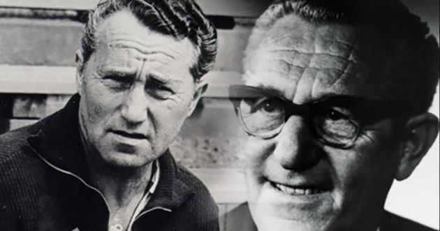 Adi y Rudofl Dassler, creeadores de Adidas y Puma, respectivamente Adi y Rudofl Dassler, creeadores de Adidas y Puma, respectivamente