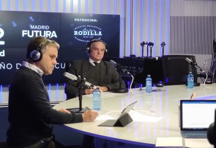El director de Contenidos de la SER en Madrid (izq) y el presidente de CEIM, Miguel Garrido en el debate de 'Madrid Futura'. El director de Contenidos de la SER en Madrid (izq) y el presidente de CEIM, Miguel Garrido en el debate de 'Madrid Futura'.