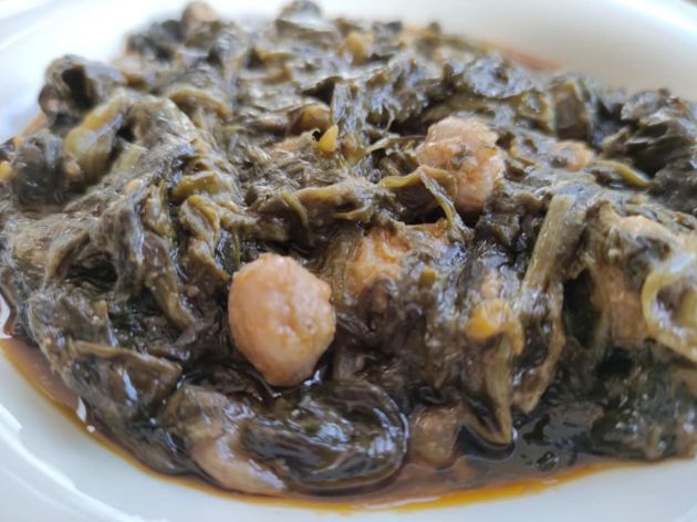 Espinacas con garbanzos de mi gitana Espinacas con garbanzos de mi gitana