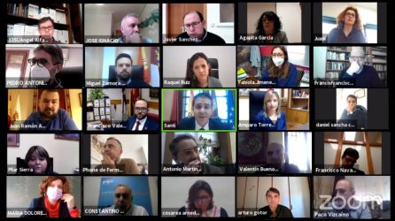 Imagen del pleno telemático de este jueves Imagen del pleno telemático de este jueves