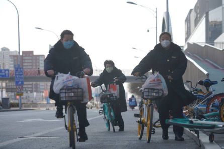 Ciudadanos de Pekín utilizan la bicicleta Ciudadanos de Pekín utilizan la bicicleta