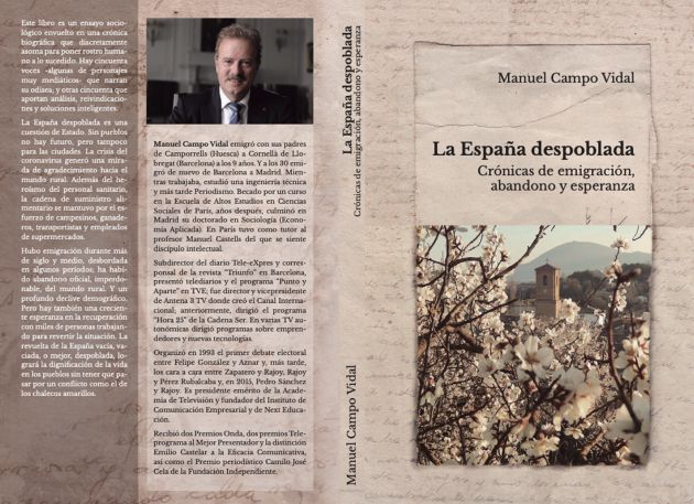 Portada y contraportada del libro de Manuel Campo Vidal. Portada y contraportada del libro de Manuel Campo Vidal.