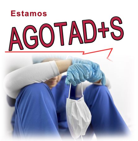 Cartel de la campaña de Comisiones Obreras para visiibilizar la fatiga del personal sanitario y socio-sanitario Cartel de la campaña de Comisiones Obreras para visiibilizar la fatiga del personal sanitario y socio-sanitario