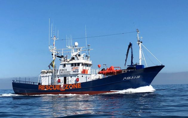 El 'Aita Mari' en misión de rescate humanitario. El 'Aita Mari' en misión de rescate humanitario.
