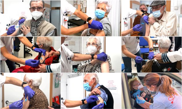 Primeras vacunas para los mayores de 90 en Alicante Primeras vacunas para los mayores de 90 en Alicante