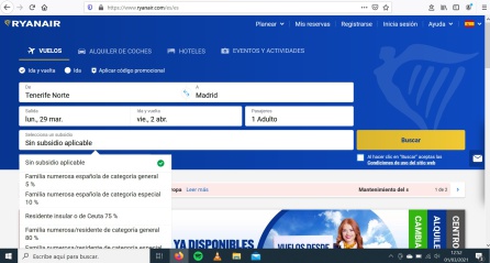 La aerolínea Ryanair tampoco ha adaptado su sistema de ventas a la nueva normativa impuesta en la aprobación de los últimos PGE La aerolínea Ryanair tampoco ha adaptado su sistema de ventas a la nueva normativa impuesta en la aprobación de los últimos PGE