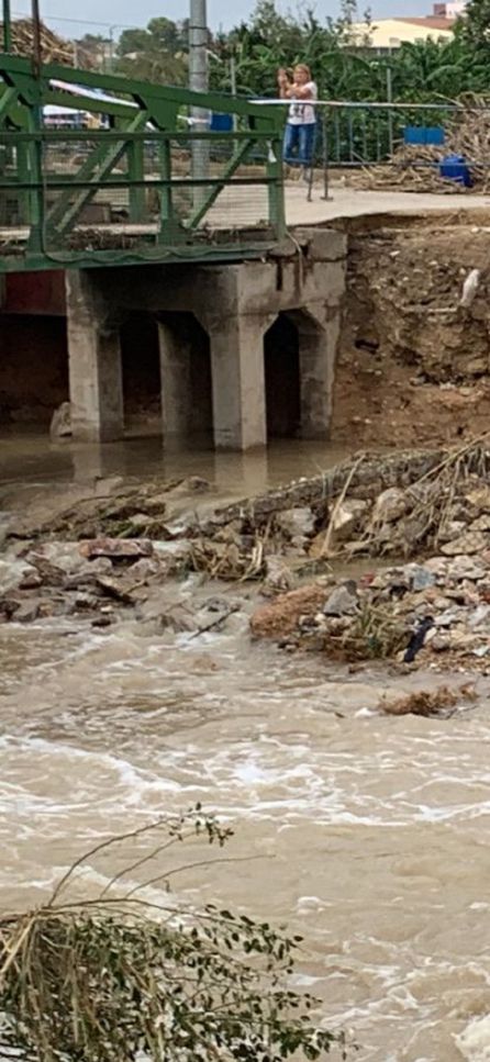 Estado en el que quedó el puente tras la DANA de septiembre de 2019 Estado en el que quedó el puente tras la DANA de septiembre de 2019